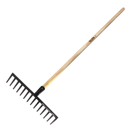 High Intensity Rake, Varnished Wooden Handle